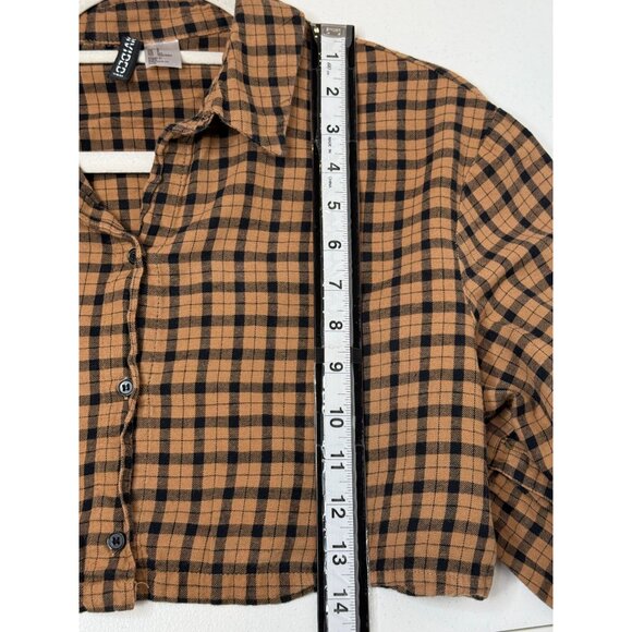 H&M Brown Plaid Crop Top - Picture 10 of 12